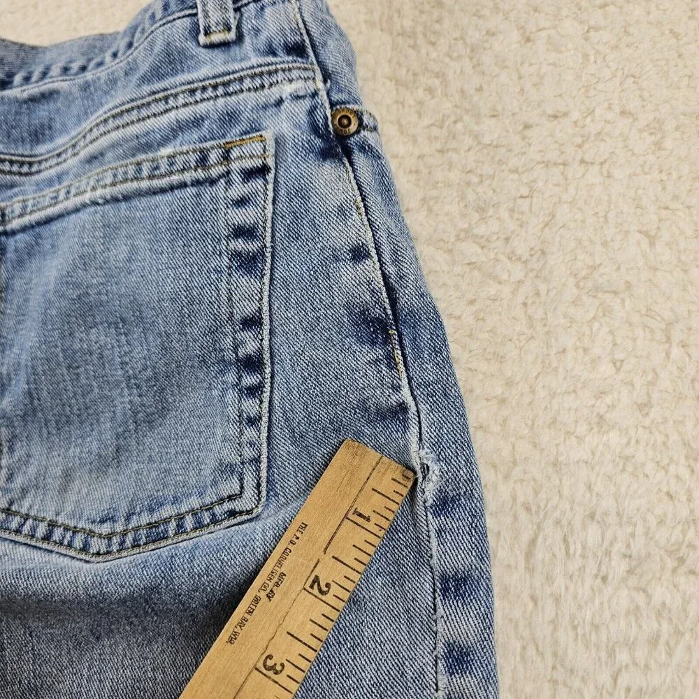 Jones Sport‎ Jeans Women's Size 6 Blue Denim Light Wash Wide Flare Leg Mom Stone